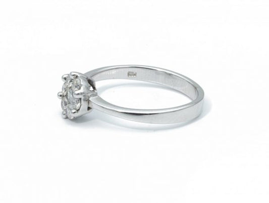 Brilliant Cut 0.45ct Diamond Cluster Ring