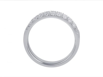 Brilliant Cut Diamond 18ct White Gold Band Ring, 1.04cts
