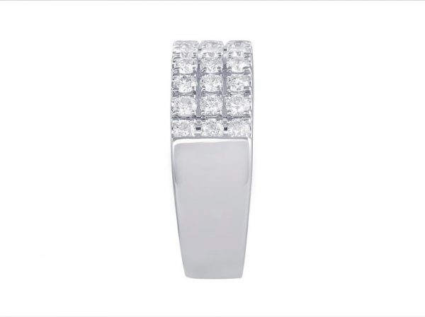 Brilliant Cut Diamond 18ct White Gold Band Ring, 1.04cts