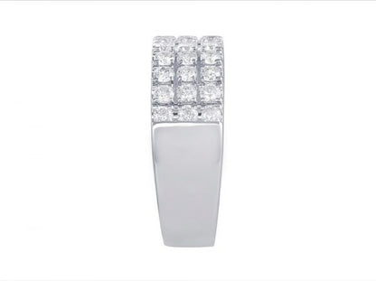 Brilliant Cut Diamond 18ct White Gold Band Ring, 1.04cts