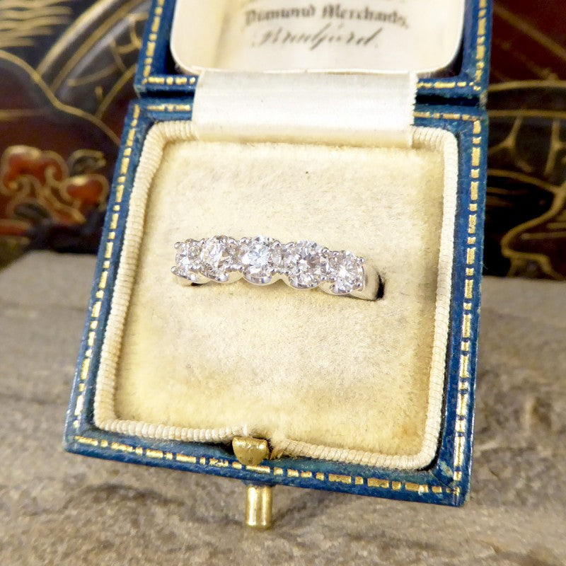 Brilliant Cut Diamond Five Stone Ring, 1ct