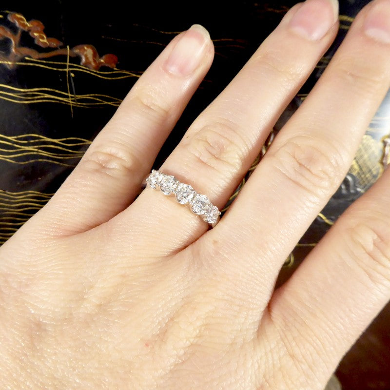 Brilliant Cut Diamond Five Stone Ring, 1ct