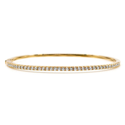 Brilliant Cut Diamond Gold Bangle