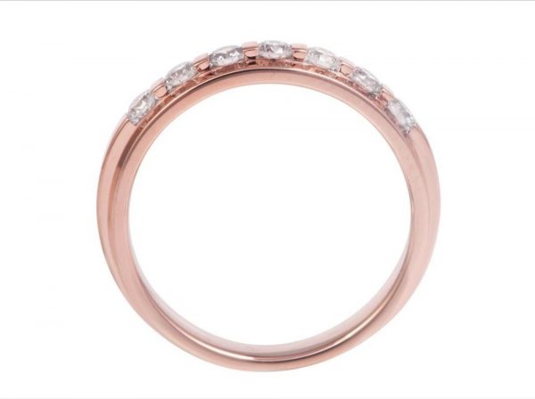Brilliant Cut Diamond Half Eternity Wedding Ring, 0.35cts, 18ct Rose Gold 