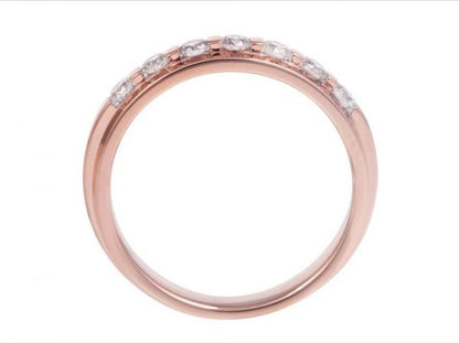 Brilliant Cut Diamond Half Eternity Wedding Ring, 0.35cts, 18ct Rose Gold 