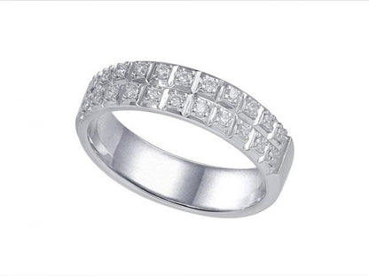 Brilliant Cut Diamond Set Half Eternity Ring, 0.23cts, 18ct White Gold