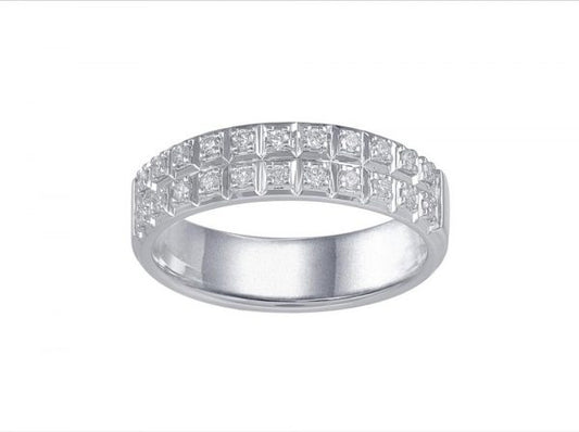 Brilliant Cut Diamond Set Half Eternity Ring, 0.23cts, 18ct White Gold