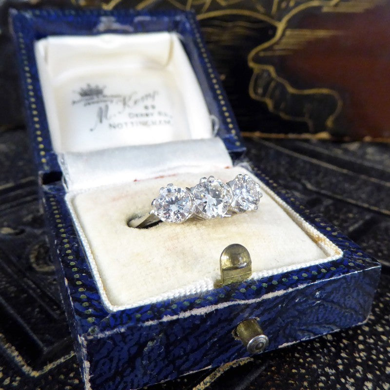 Brilliant Cut Diamond Three Stone Ring, 1.62ct