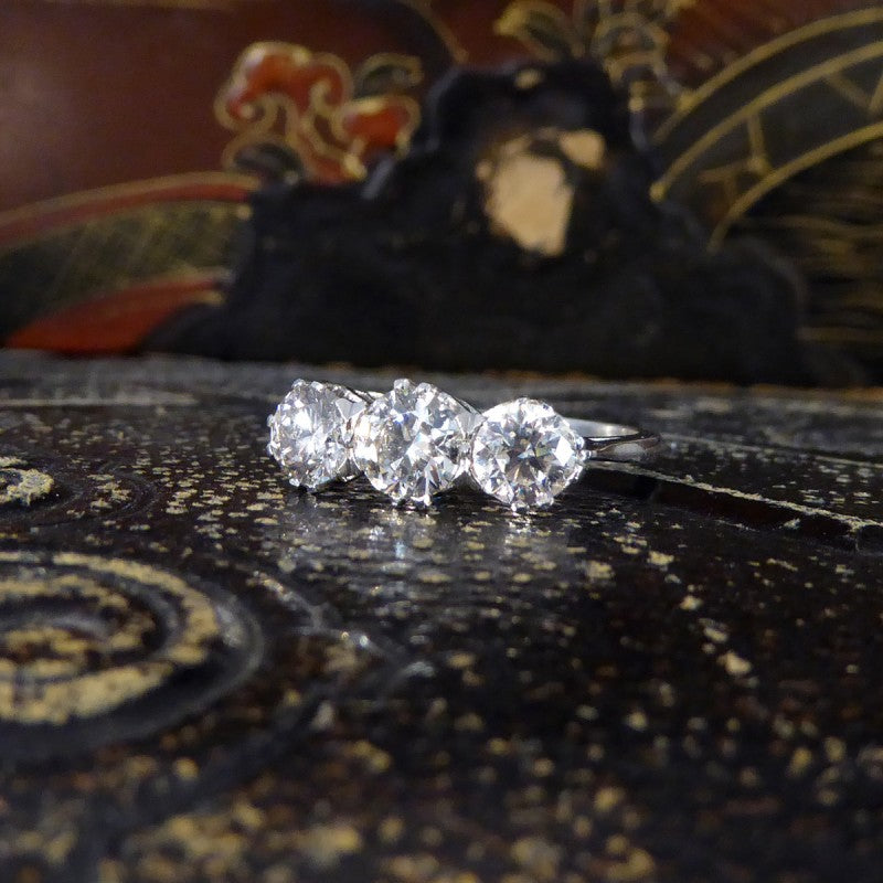 Brilliant Cut Diamond Three Stone Ring, 1.62ct