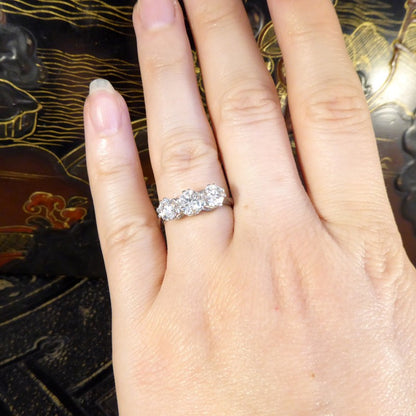 Brilliant Cut Diamond Three Stone Ring, 1.62ct