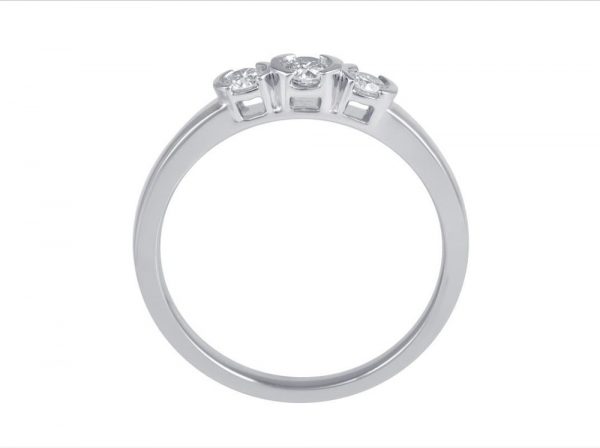 Brilliant Cut Diamond Trilogy Ring, 0.28cts, 18ct White Gold Ring