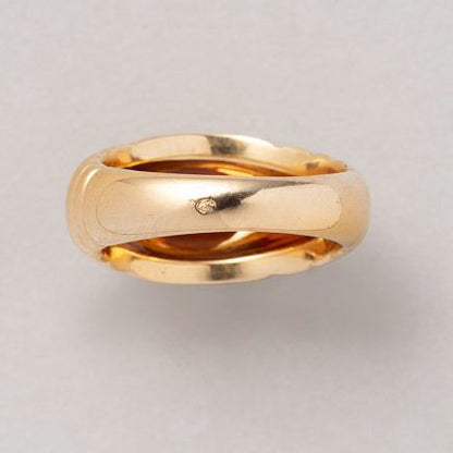 Bvlgari Vintage Citrine and Yellow Gold Ribbed Ring