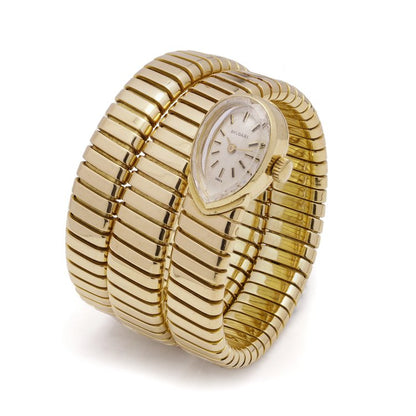 Vintage 1960s Ladies Bvlgari Serpenti Tubogas 18ct Gold Watch