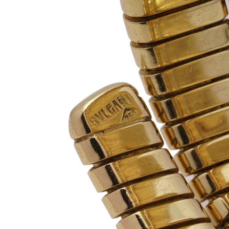 Ladies Vintage 1960s Bvlgari Serpenti Tubogas 18ct Gold Watch