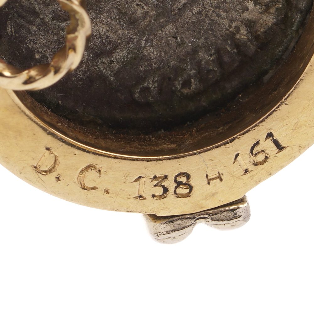 Bulgari clip earrings in gold with genuine Ancient Roman coins.