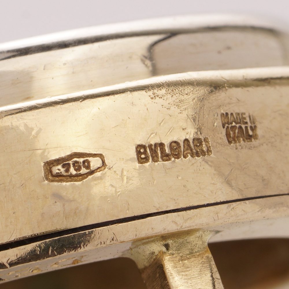 Bulgari clip earrings in gold with genuine Ancient Roman coins.