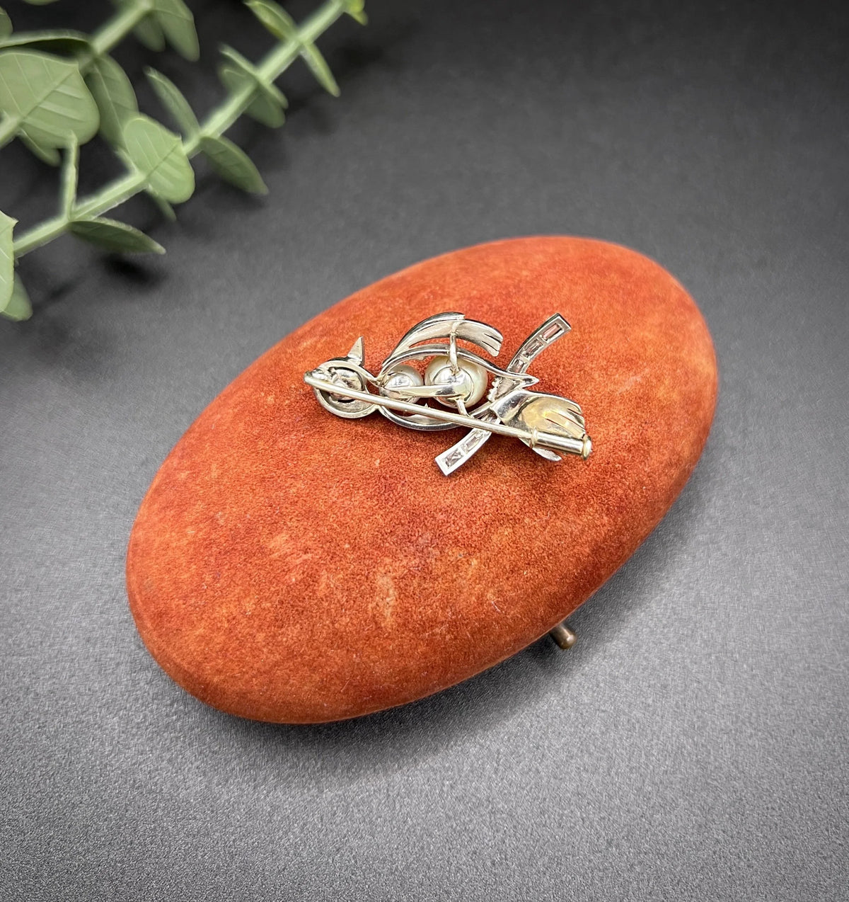 Antique Platinum, 1920s Bird Brooch, Pearls and Natural Diamonds