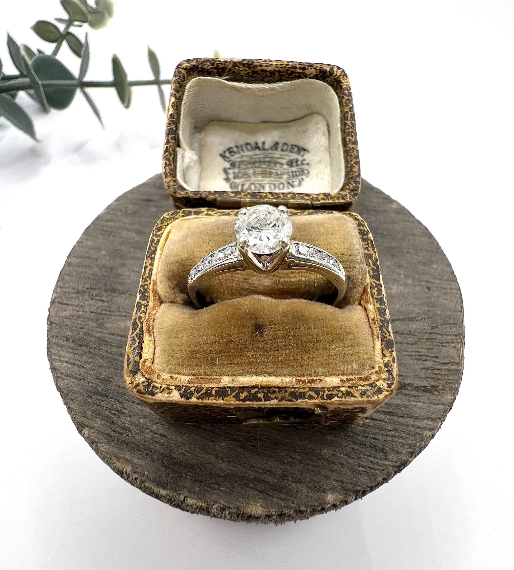 Vintage Platinum 0.50 Carat Diamond Engagement Ring, Circa 1940