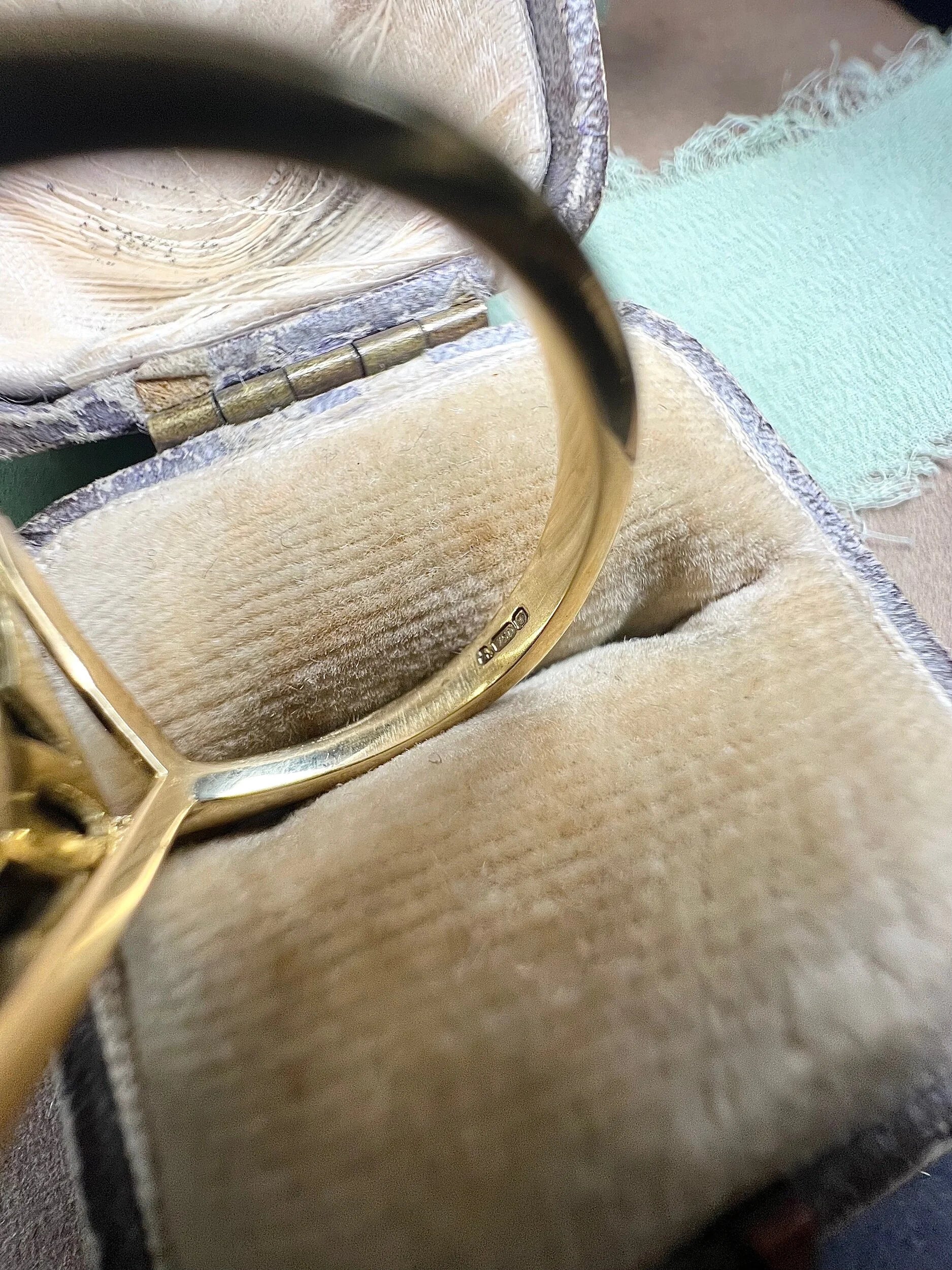 Antique 18 ct Yellow Gold, 1920's Art Deco Onyx And Diamond Ring