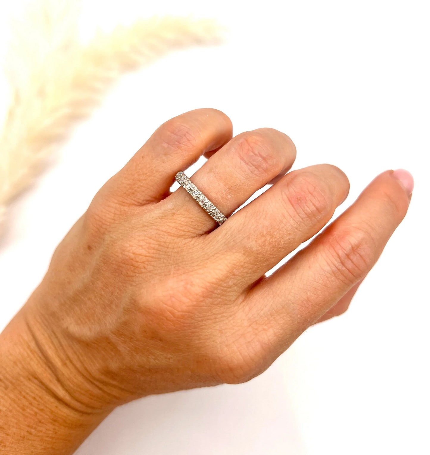 Vintage 1930's Platinum, Full Diamond Eternity Ring