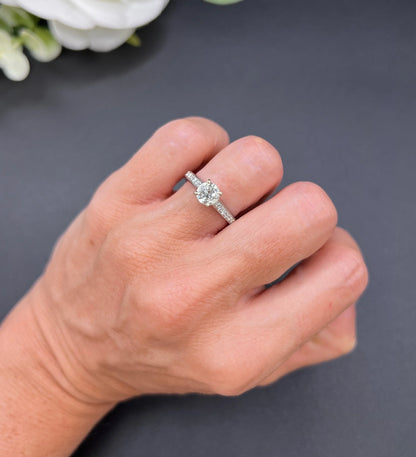 Vintage Platinum, 1930s 0.89 Carat Diamond Engagement Ring