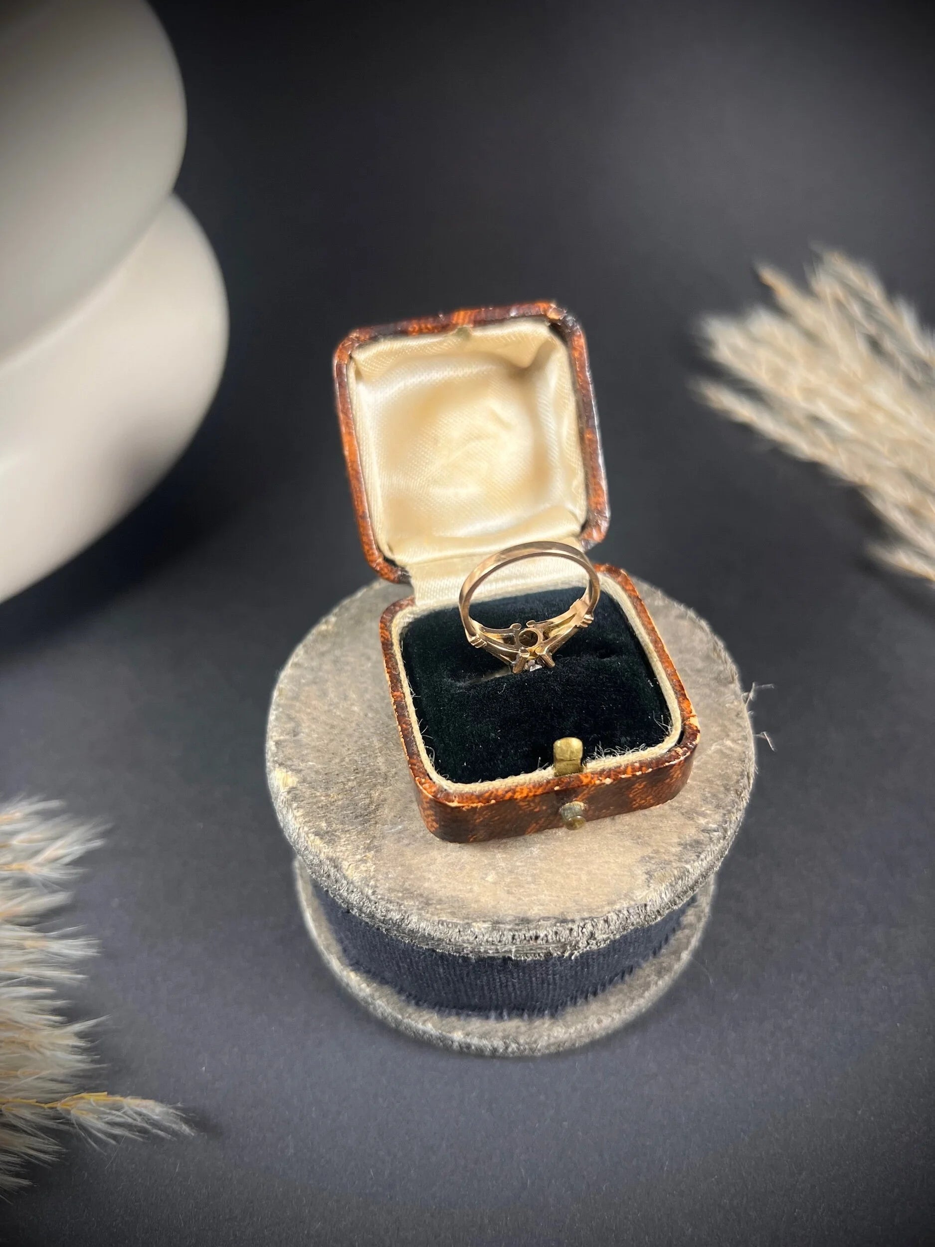 Edwardian 18 Carat Gold and Platinum Single Stone Diamond Engagement Ring