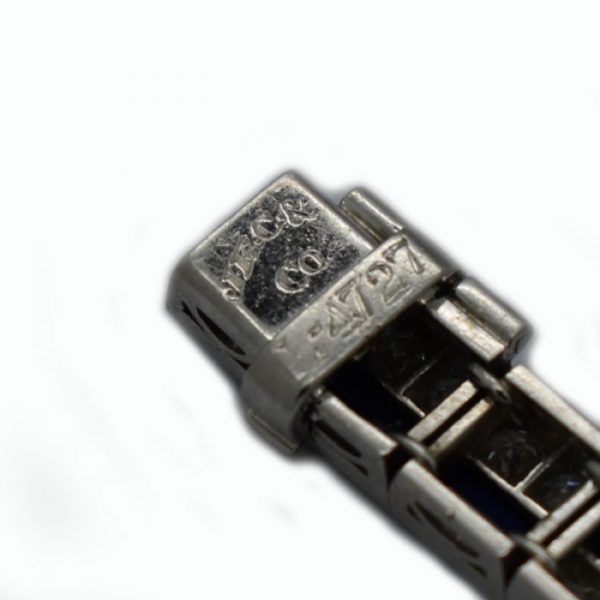 CALDWELL ART DECO DIAMOND AND SAPPHIRE PLATINUM BRACELET, CIRCA 1935