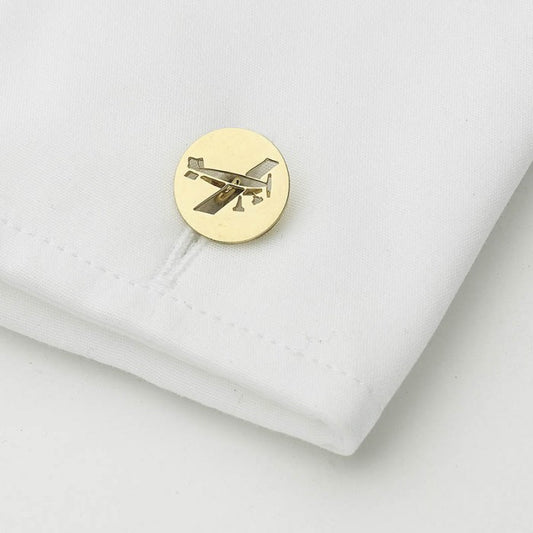 CARTIER GOLD BIPLANE CUFFLINKS MO2
