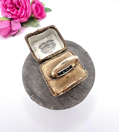 Antique 18 Carat Gold ADORE Amethyst, Diamond, Opal, Ruby and Emerald Acrostic Ring