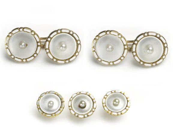 Art Deco Mother of Pearl Dress Set