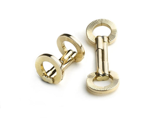 Vintage Cufflinks Engraved Gold Cufflinks