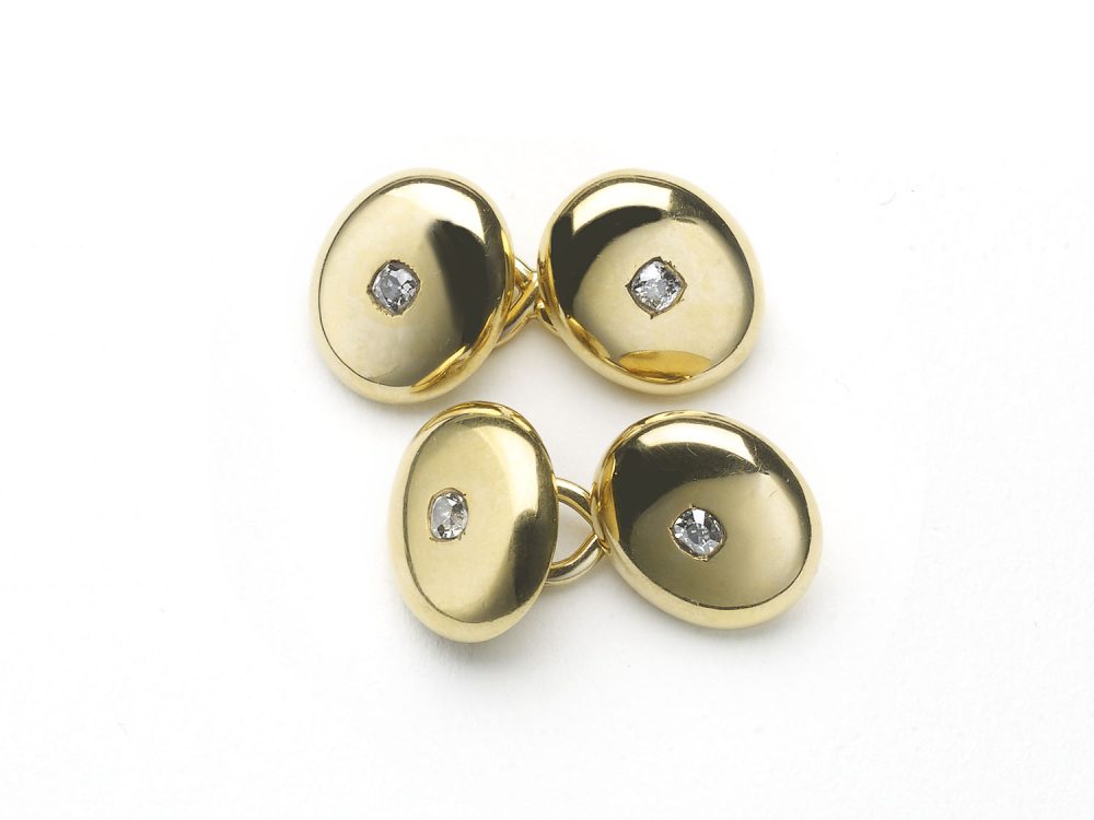 Antique Victorian Gold and Diamond Cufflinks