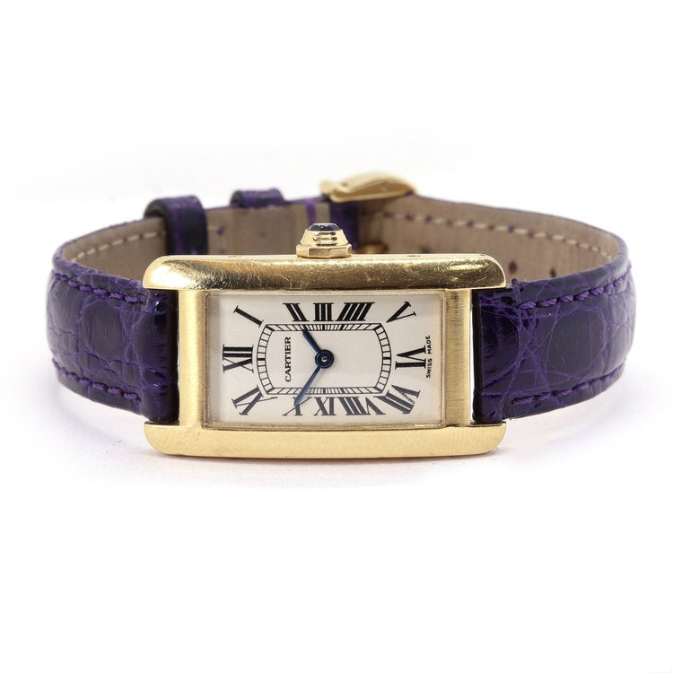 Cartier Tank Americaine 18ct Yellow Gold 19mm Quartz Watch, Ref 2482 Circa 2008