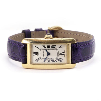 Cartier Tank Americaine 18ct Yellow Gold 19mm Quartz Watch, Ref 2482 Circa 2008