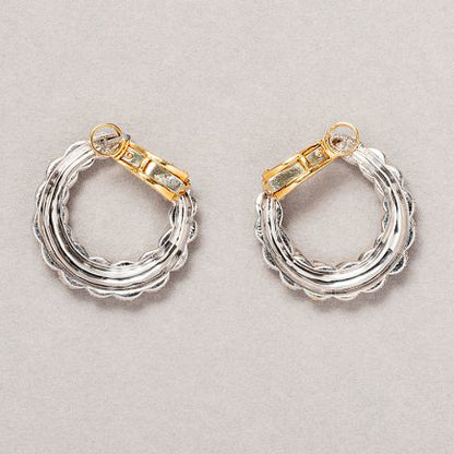 Cartier 2.50ct Diamond Garland Twist Hoop Earrings