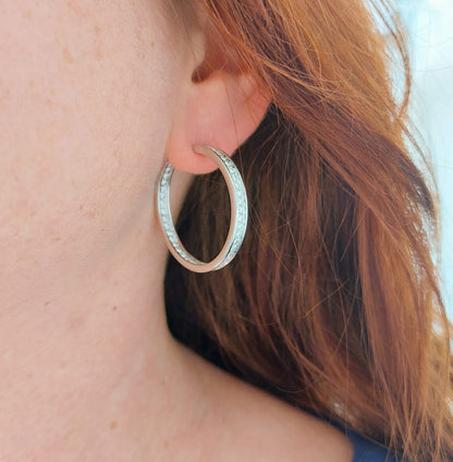 Cartier 3cts Diamond Hoop Earrings