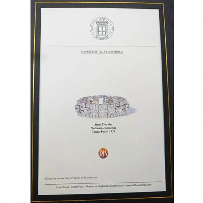 Art Deco Cartier Diamond Bracelet in Platinum, Circa 1930s