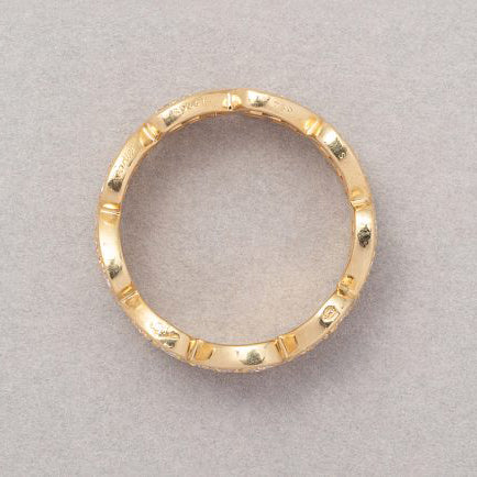 Cartier Diamond Heart Full Eternity Band Ring in 18ct Yellow Gold