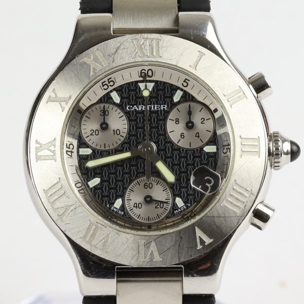 Cartier Must 21 Chronoscaph Stainless Steel Gents Watch 38mm