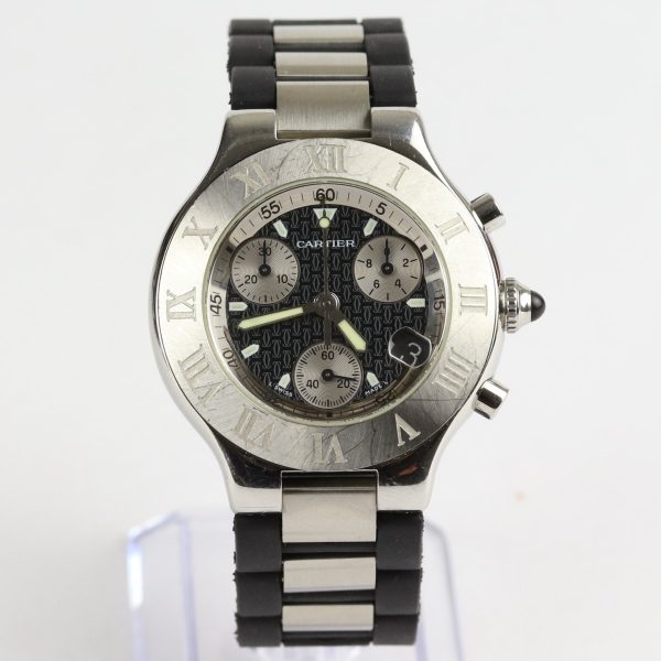 Cartier Must 21 Chronoscaph Stainless Steel Gents Watch 38mm