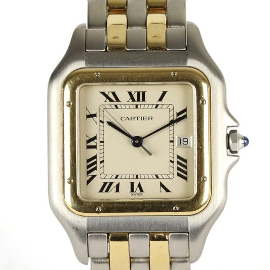 Cartier Panthere Steel and Gold Jumbo Size Gents Watch