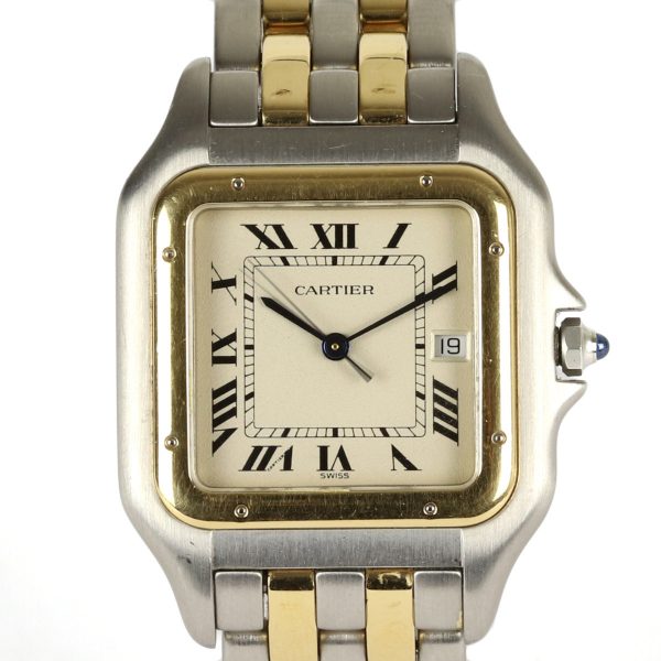 Cartier Panthere Steel and Gold Jumbo Size Gents Watch