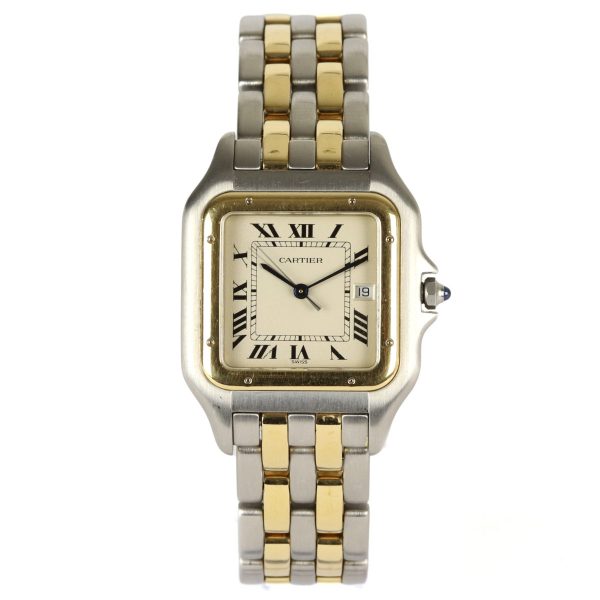 Cartier Panthere Steel and Gold Jumbo Size Gents Watch