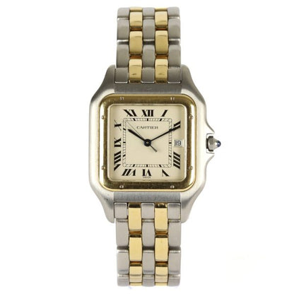 Cartier Panthere Steel and Gold Jumbo Size Gents Watch