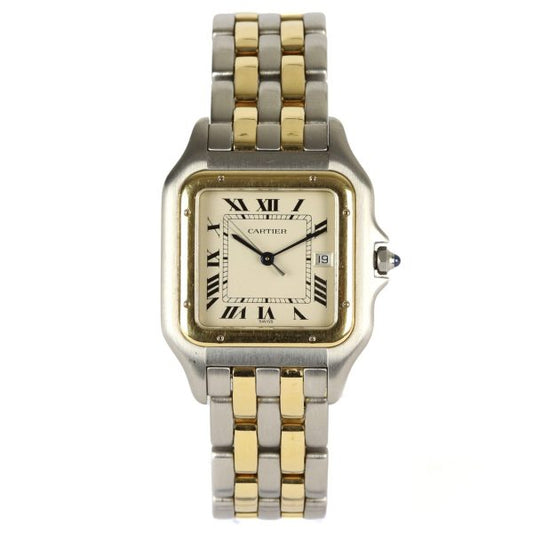 Cartier Panthere Steel and Gold Jumbo Size Gents Watch