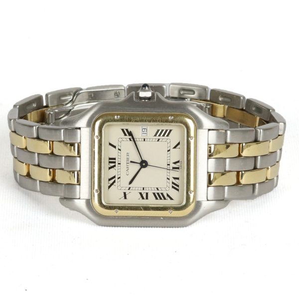 Cartier Panthere Steel and Gold Jumbo Size Gents Watch