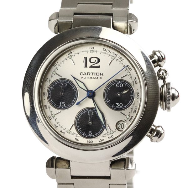 Cartier Pasha Chronograph Silver Dial Unisex Watch 36mm