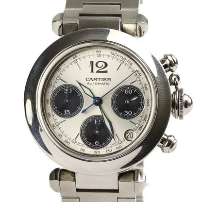 Cartier Pasha Chronograph Silver Dial Unisex Watch 36mm