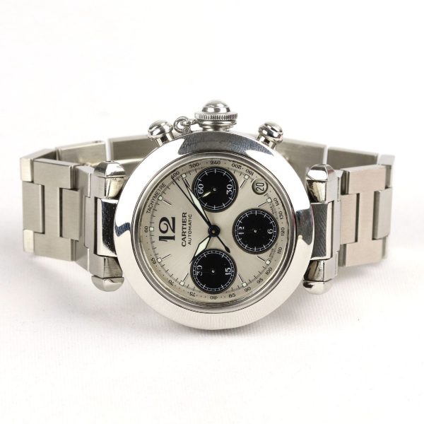 Cartier Pasha Chronograph Silver Dial Unisex Watch 36mm