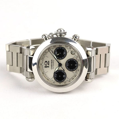 Cartier Pasha Chronograph Silver Dial Unisex Watch 36mm
